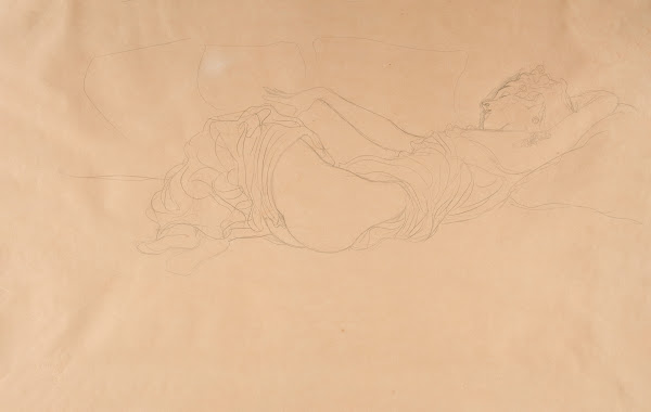 Woman Lying on her Back PartlyDressed 1904