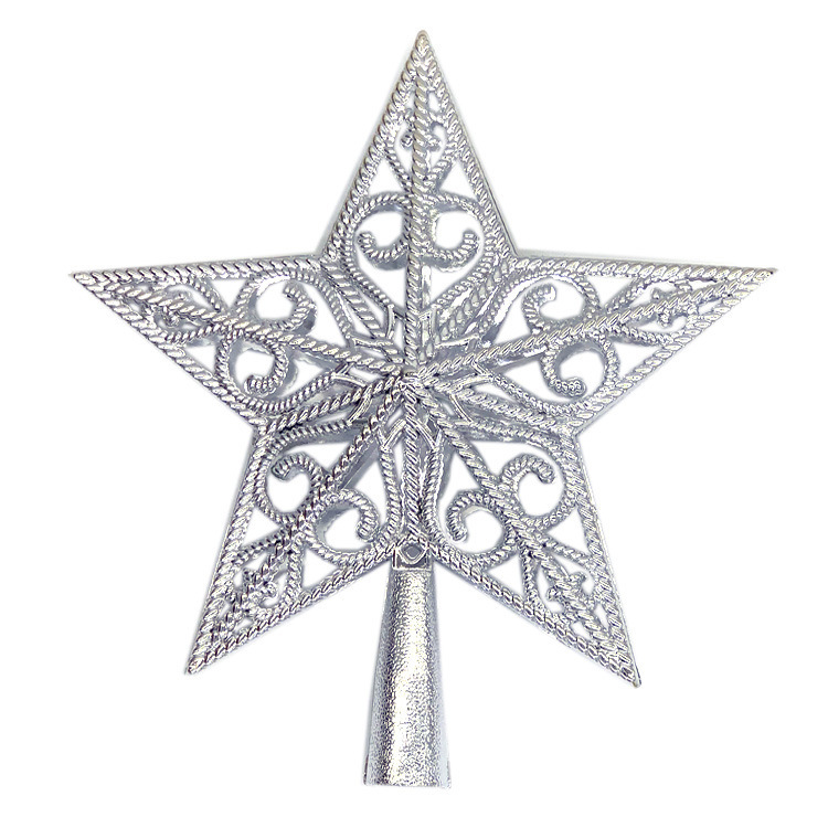 Christmas tree top star with sequins, 15cm or 20cm