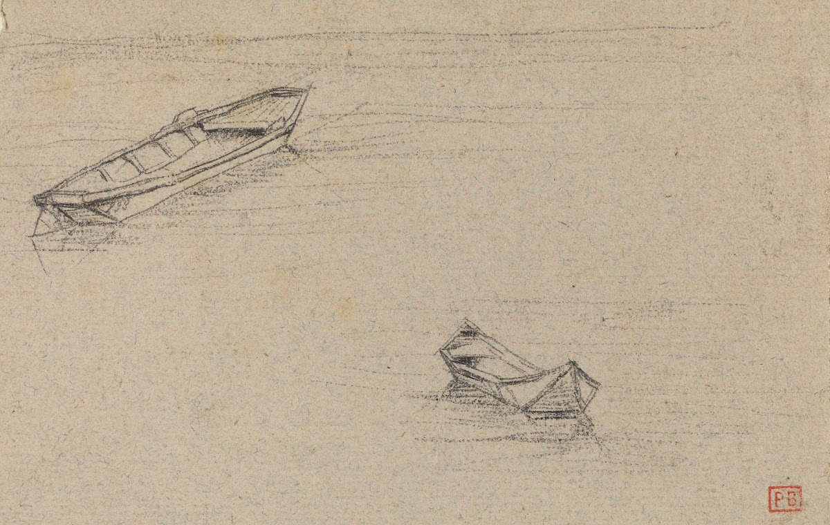 Two Boats For LAbside De Notre Dame De Paris Probably C 1854