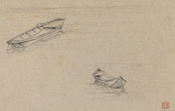 Two Boats For LAbside De Notre Dame De Paris Probably C 1854