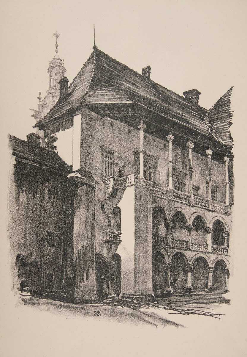 Dziedziniec Zamku królewskiego na Wawelu 1925 1926