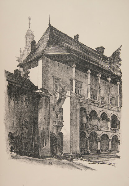 Dziedziniec Zamku królewskiego na Wawelu 1925 1926
