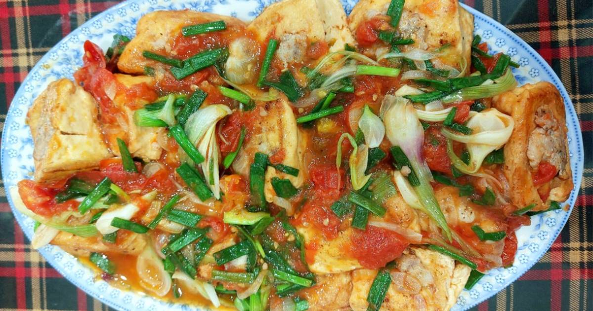 Đậu nhồi thịt sốt cà
