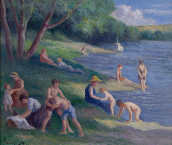 Plage a Mericourt 1929