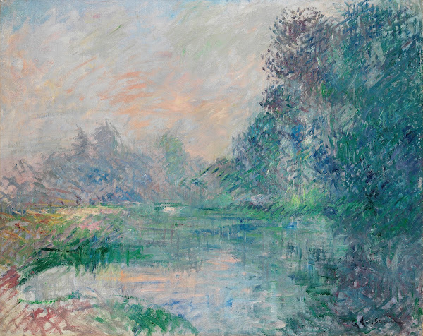 Bord de lEure effet du matin circa 1920