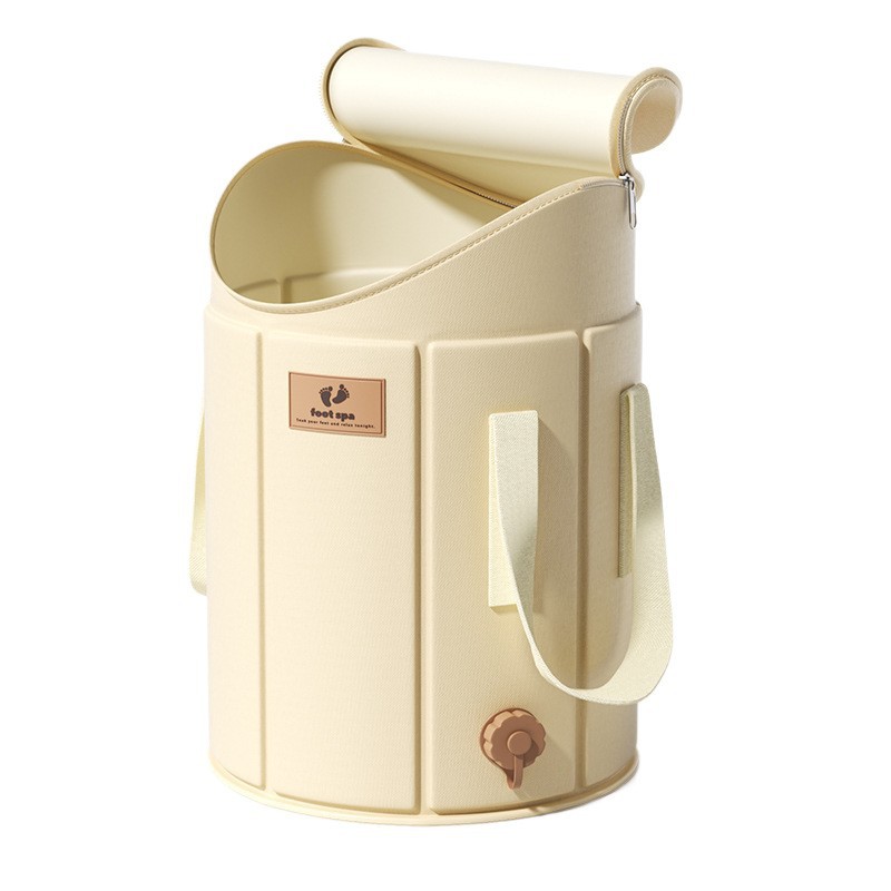 Foldable foot bath with heat retention