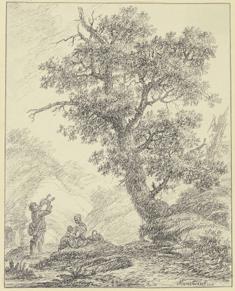 Familienszene unter einem Eichenbaum 1777