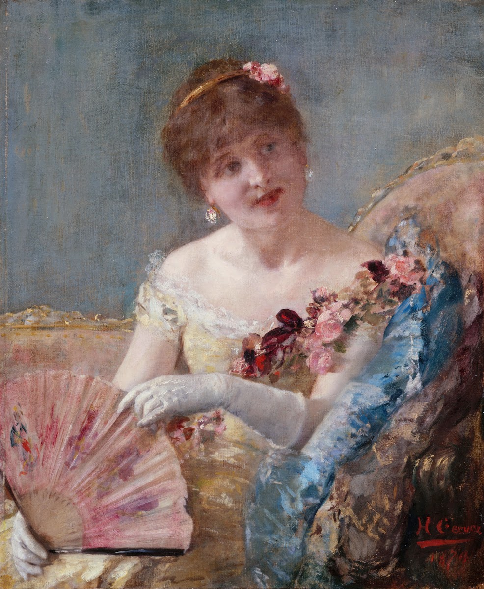 Femme à léventail Portrait de Réjane 1879