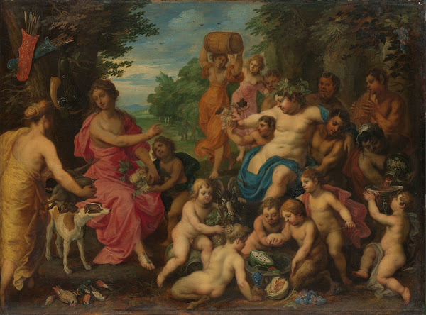 Diana Offered Wine and Fruit by Bacchus and his Retinue c 1617   c 1625