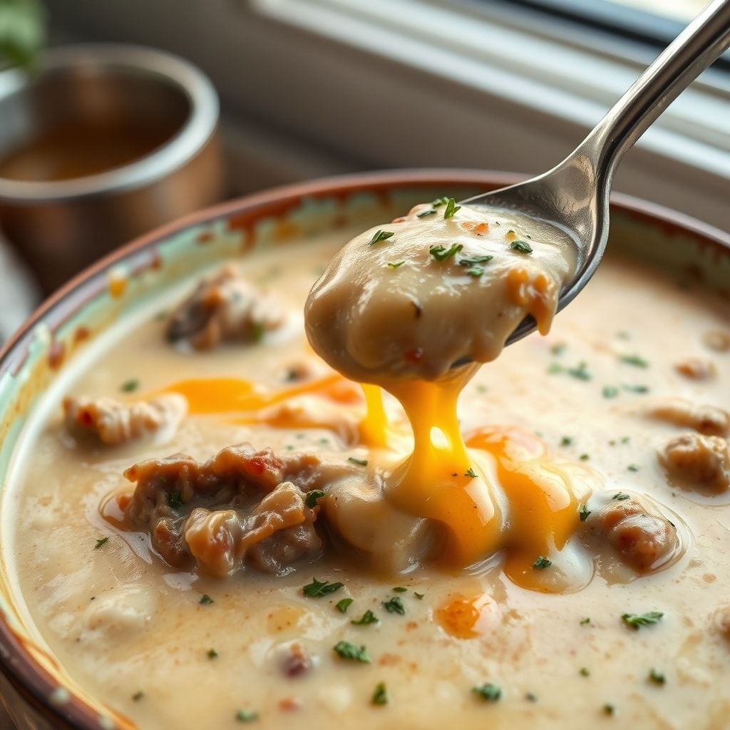 Creamy Philly Cheese Steak Soup Recipe for Cozy Dinners (30-Minute One Pot) finished