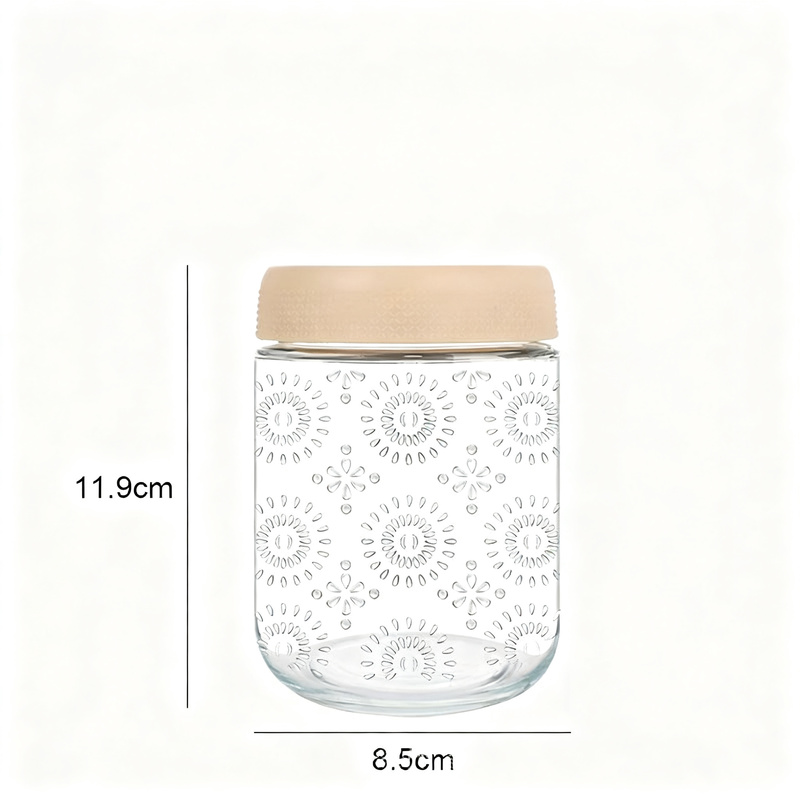 Glasdose mit Deckel, 500 ml