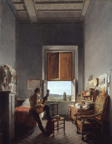 Léon Pallière 17871820 in His Room at the Villa Medici Rome 1817