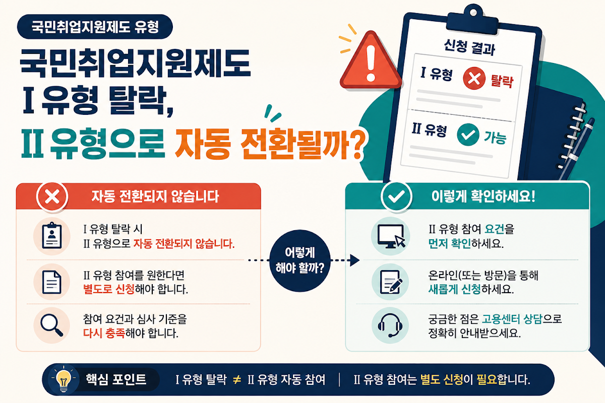 국민취업지원제도 유형 확인 절차 체크리스트