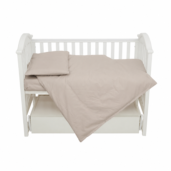 Changeable bedding for a baby crib 3 el Twins Auro (calico) fitted sheet with elastic band beige