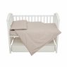 Changeable bedding for a baby crib 3 el Twins Auro (calico) fitted sheet with elastic band beige