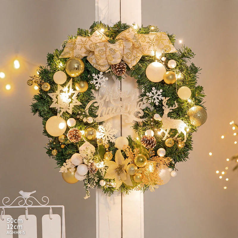 Christmas wreath made of PVC, handcrafted
