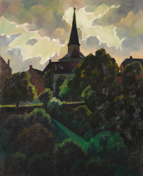 Nach dem Gewitter Die Kirche in Manderscheid 1932