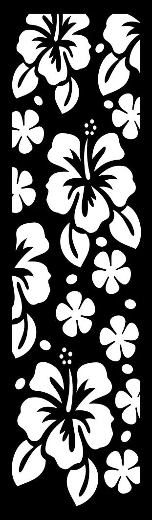 Hibiscus Floral Pattern Free SVG for Plasma Cutter cutting and engraving