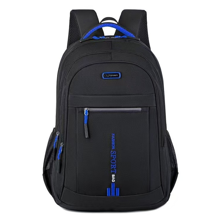 Nylon backpack with anti-theft features, large capacity