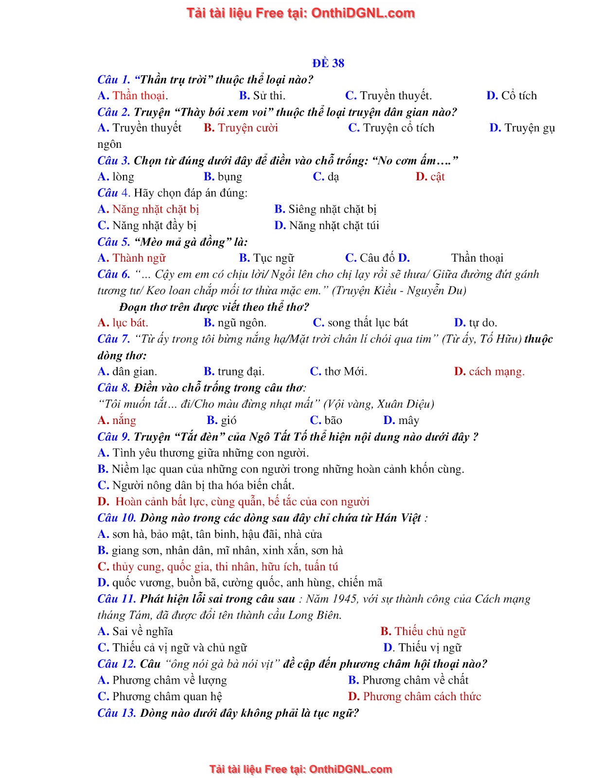 39 Đề ôn HSA - ĐỊnh tính