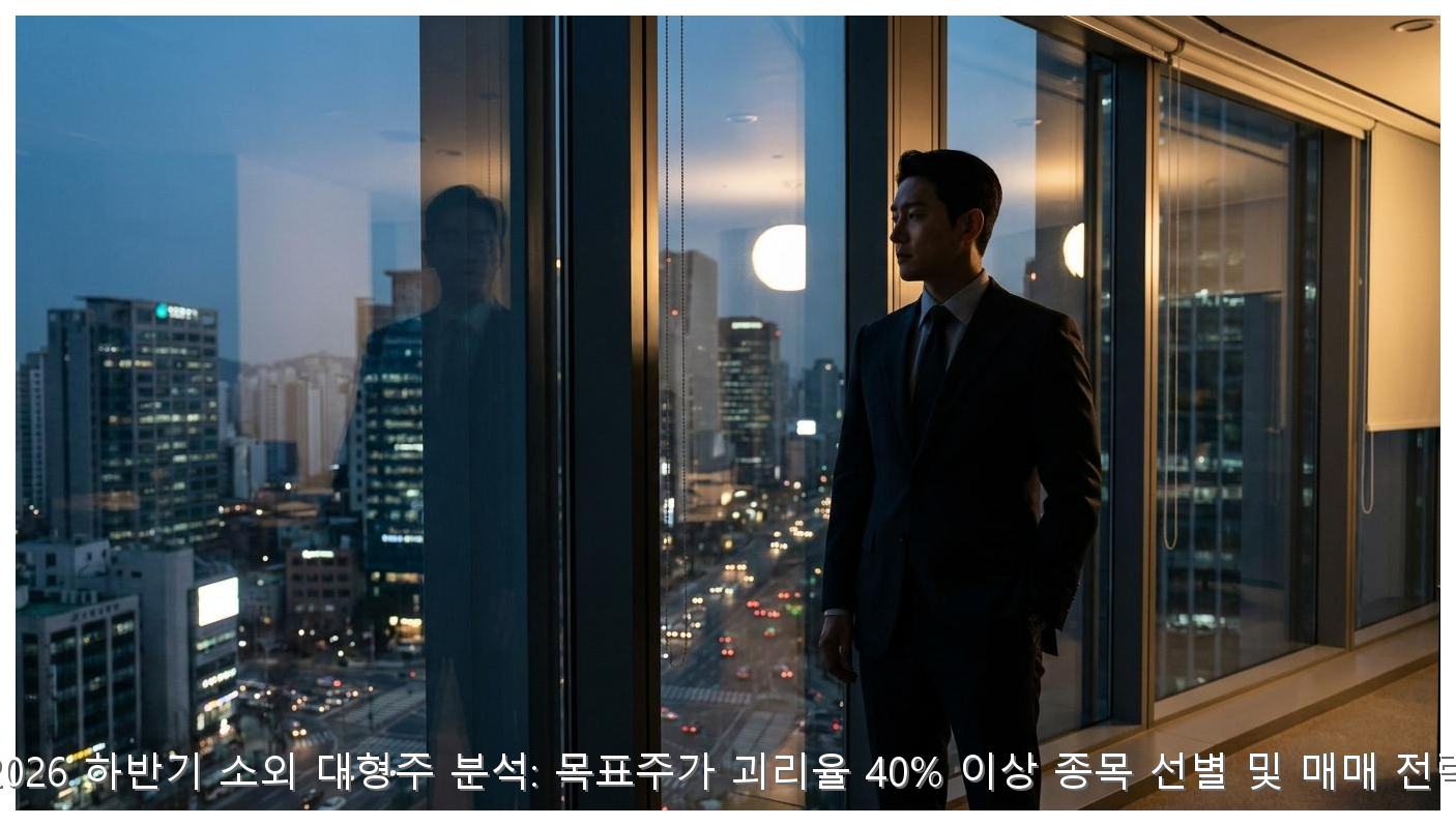 2026 하반기 소외 대형주 분석: 목표주가 괴리율 40% 이상 종목 선별 및 매매 전략 핵심 안내 및 분석 인포그래픽 (3)