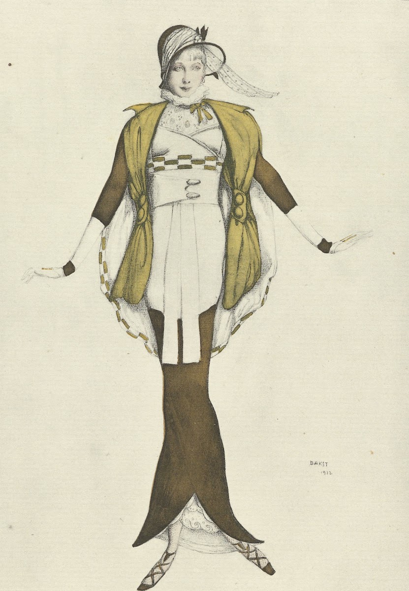 PHILOMÈLE  Robe de Bakst réalisée par Paquin 1912