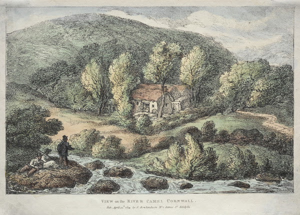 Views in Cornwall View on the River Camel Cornwall 1812