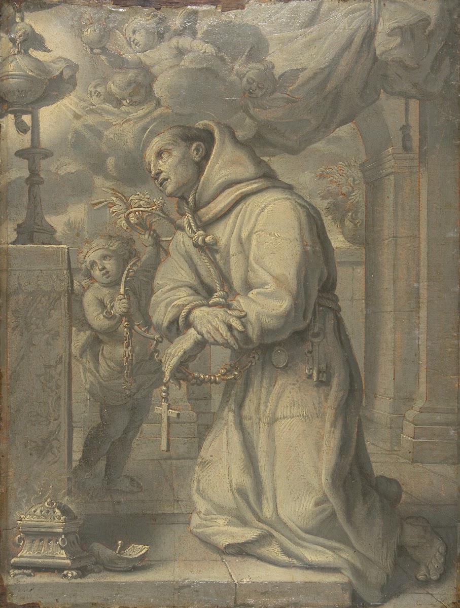 St Paschal Baylon Adoring The Blessed Sacrament 17th Century