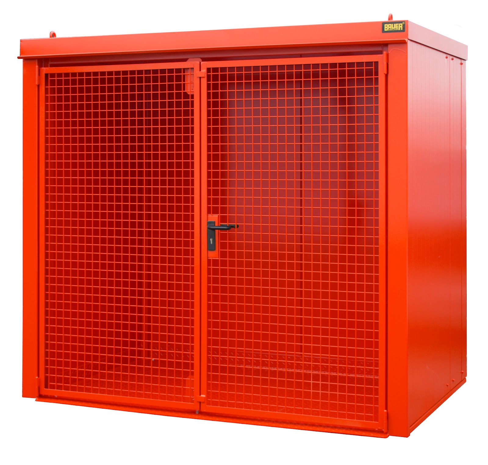 Gasflessen-container GFC-B M3, gelakt, Vuurrood