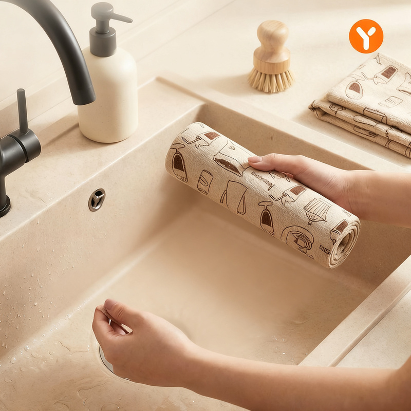 Tearable kitchen cleaning towels for replacement