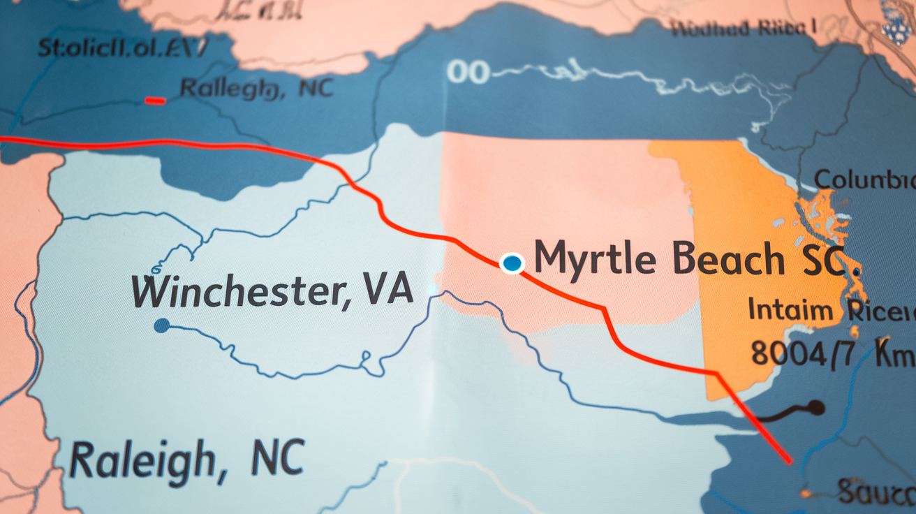 Distance and Travel Tips: Winchester VA to Myrtle Beach