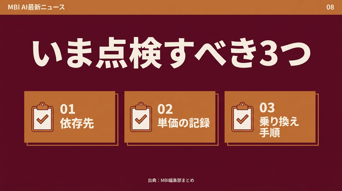 いま点検すべき3つ