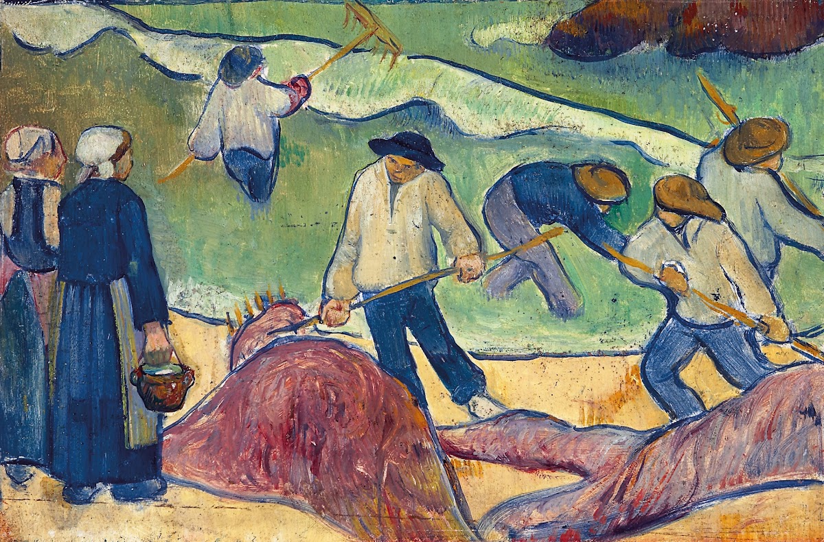 Small Landscape with Seaweed Fishermen ca 1889