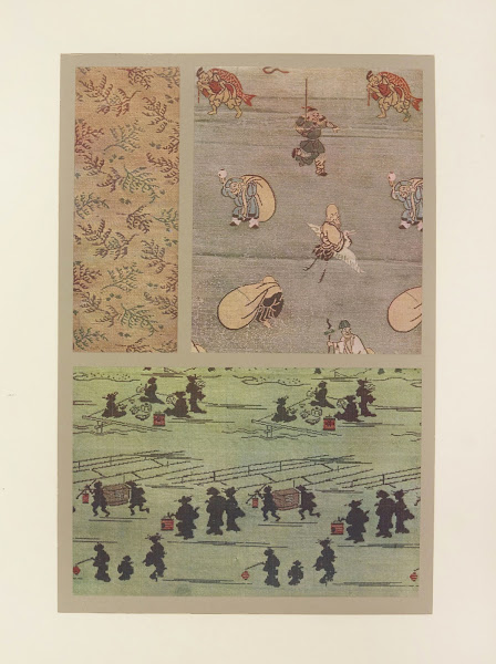 Feuilles de fougère  personnages  scènes nocturnes 1913