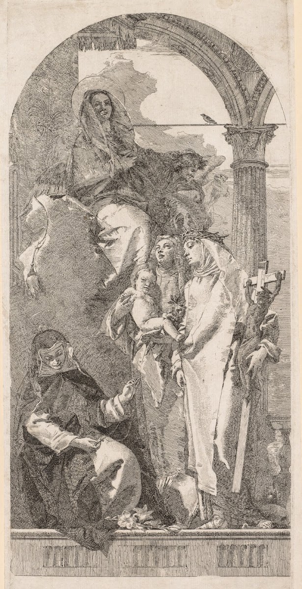 Madonna with Saints Agnes Catherine and Rosa c 1750s
