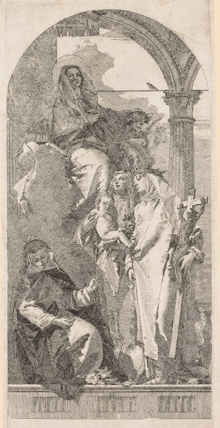 Madonna with Saints Agnes Catherine and Rosa c 1750s