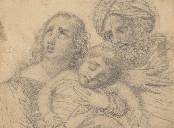 A Woman and a Turbaned Man in Despair with a Young Child 180769