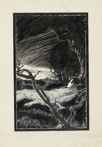 Willem slaapt in een landschap bij nacht 1926