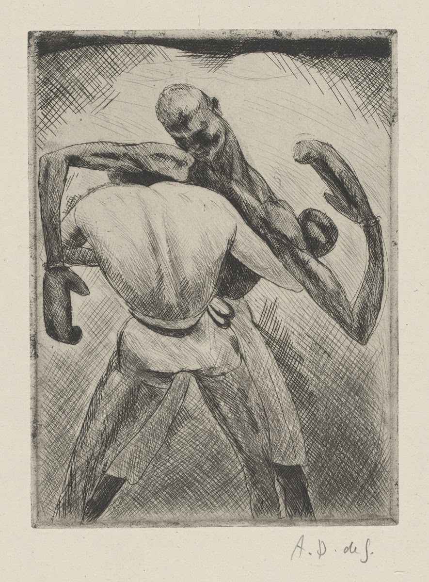 Tableau de la boxe illustré de 29 gravures à leau forte pl 5 1923