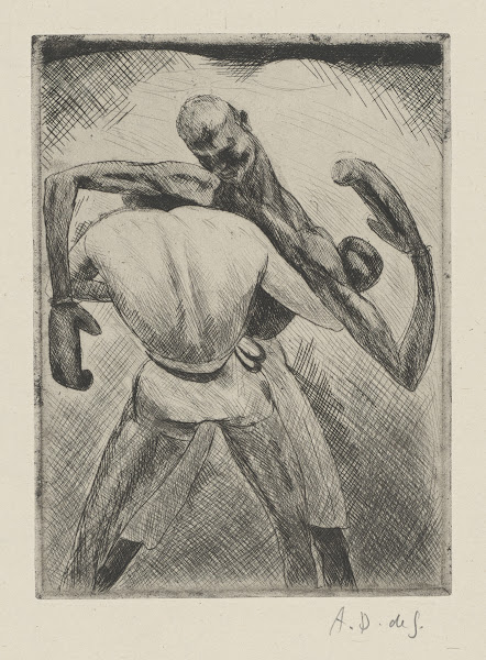 Tableau de la boxe illustré de 29 gravures à leau forte pl 5 1923