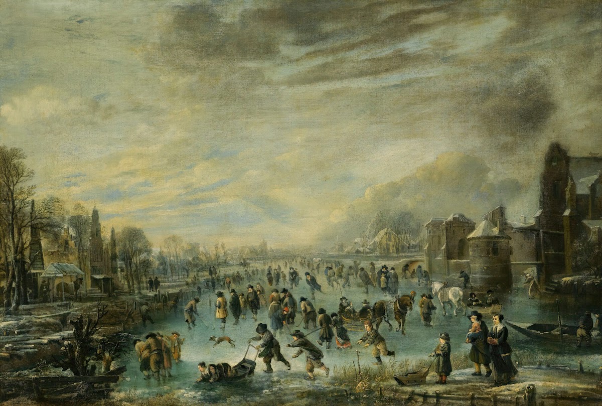 Winter Landscape With Skaters