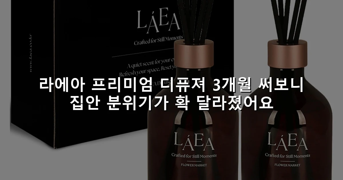 라에아 프리미엄 디퓨져 3개월 써보니 집안 분위기가 확 달라졌어요