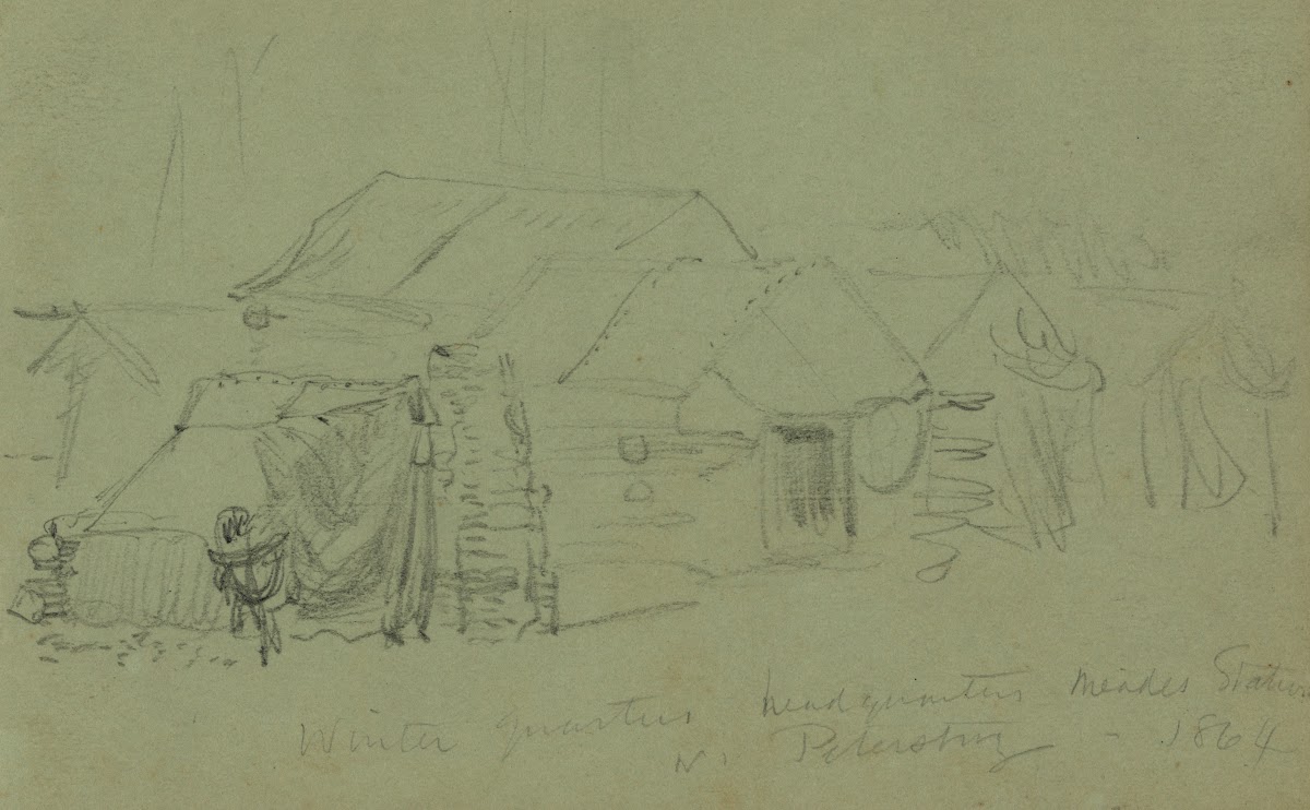Winter quarters headquarters Meades Station nr Petersburg 1864