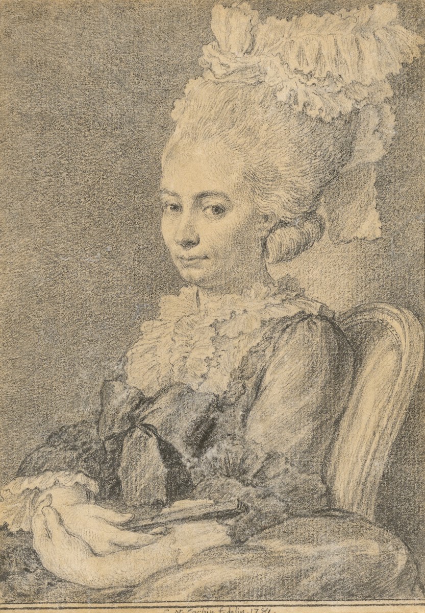Portrait of a Young Woman Holding a Fan 1781