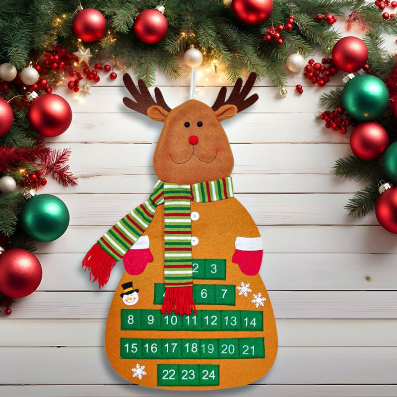 DIY Felt Christmas Tree Advent Calendar for Children