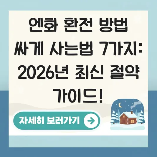 엔화 환전 방법 싸게 사는법