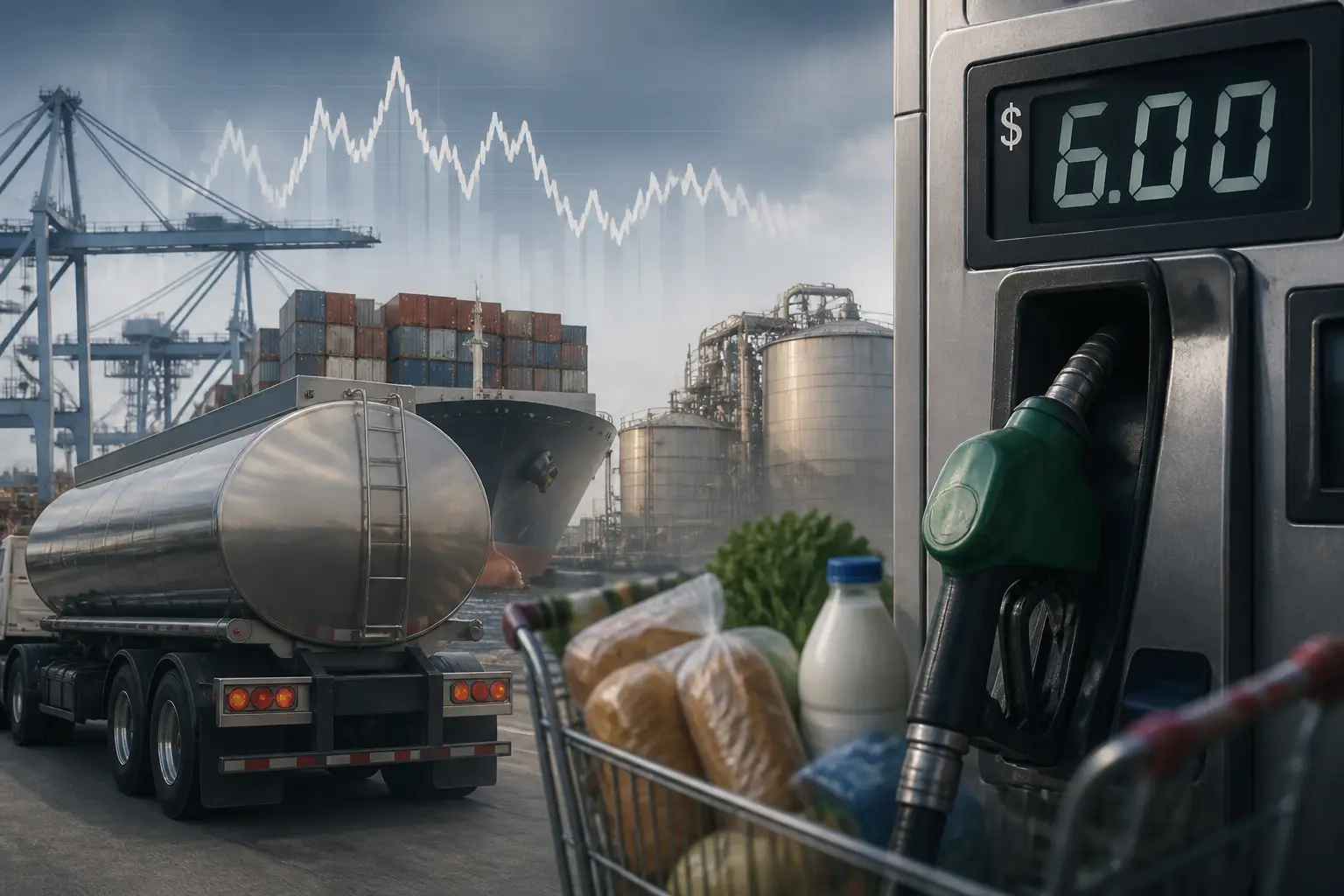 Editorial image for US inflation remains steady as diesel prices reach $6 per gallon