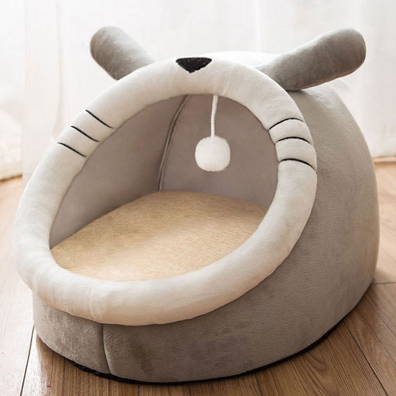 Cat bed, semi-closed, washable, year-round
