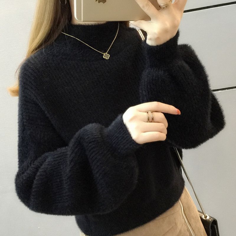 Women's Sweater, Short, Lantern Sleeves, Knit
