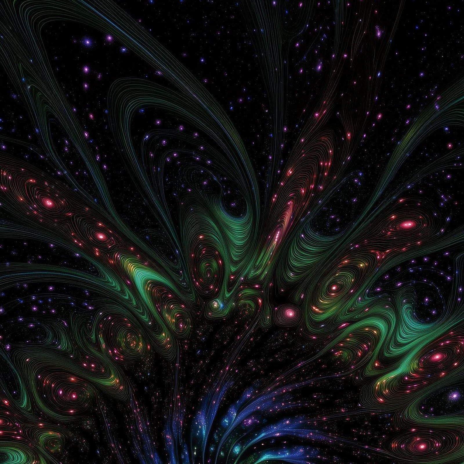 Download Swirling Cosmic Fractal Galaxy Full HD iPhone